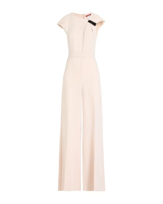 Max Mara White Jumpsuit Triacetate, Polyester