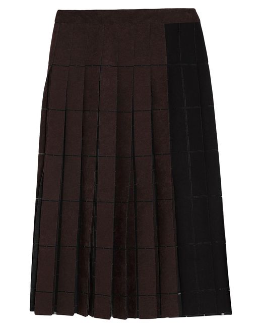 Aviu Black Charcoal Midi Skirt Polyester, Elastane