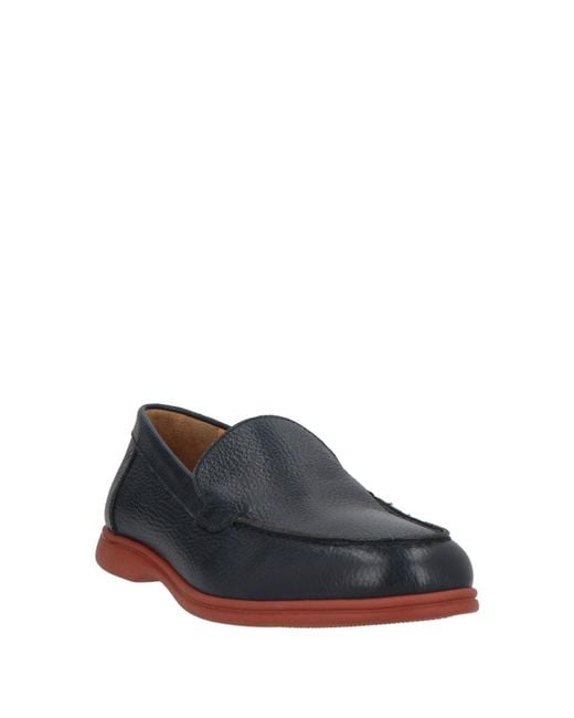 Testoni Blue Loafers Leather for men