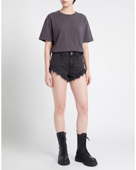 Isabel Marant Black Denim Shorts Cotton