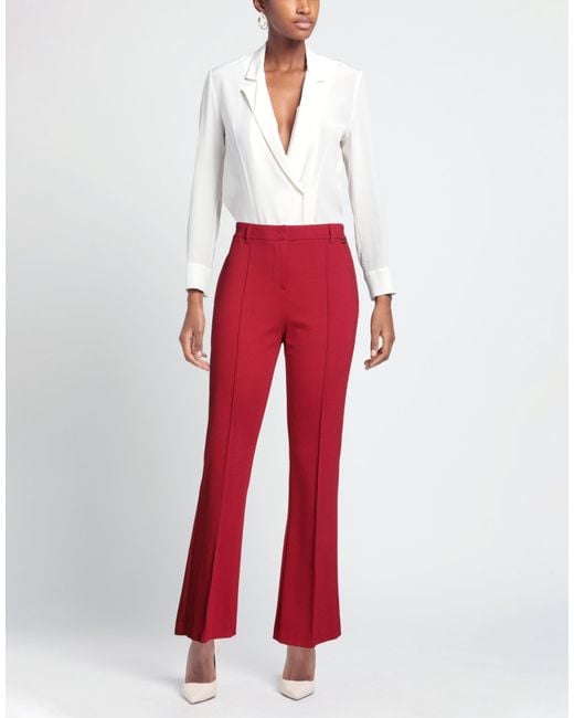 Rebel Queen Red Pants Viscose, Polyamide, Elastane