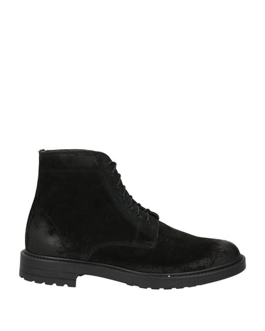Daniele Alessandrini Black Ankle Boots Soft Leather for men