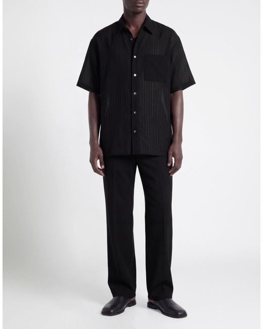 Attachment Black Shirt Cotton, Cupro, Tencel for men