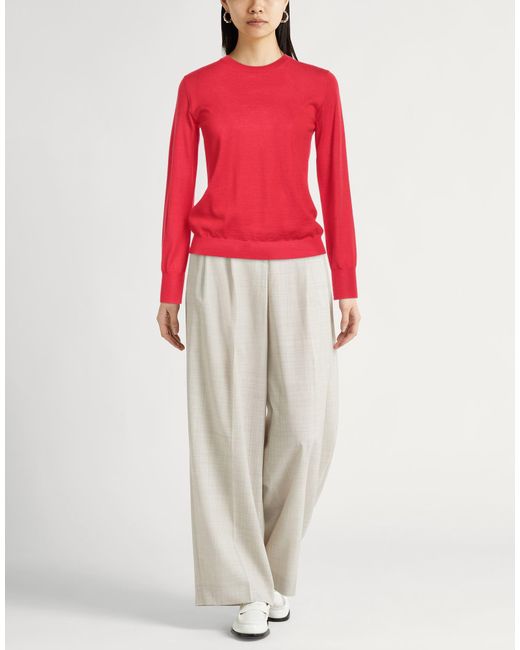 Roberto Collina Red Sweater Merino Wool