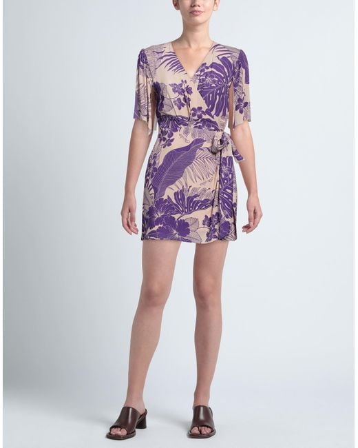 Pinko Purple Mini Dress Viscose