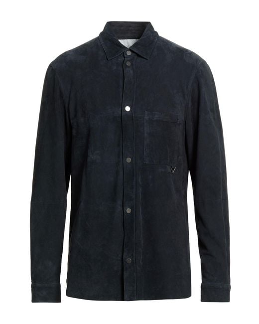 Aion Blue Shirt Ovine Leather for men