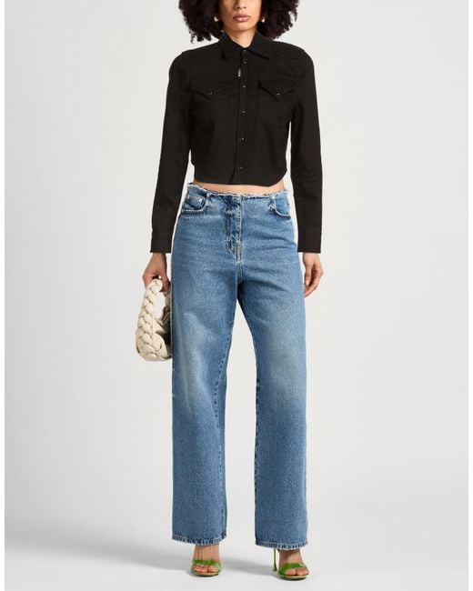 DSquared² Black Icon Denim Shirt Cotton, Elastane