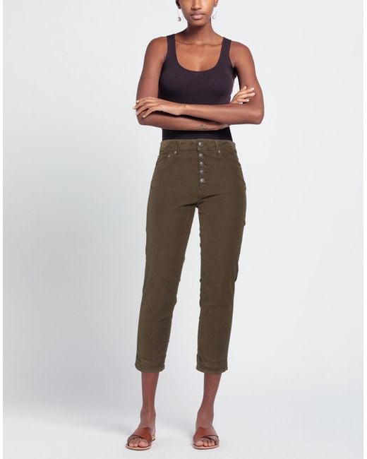 Dondup Brown Pants Cotton, Lyocell, Elastane