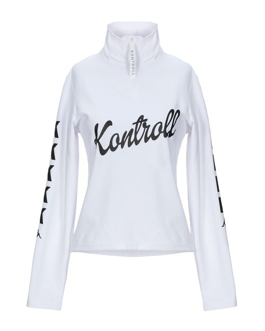 Kappa White Sweatshirt Polyester, Elastane