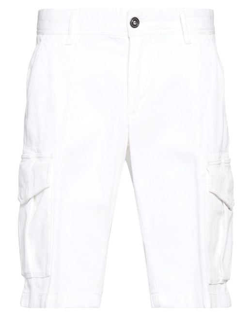 Paul & Shark White Shorts & Bermuda Shorts Cotton, Elastane for men