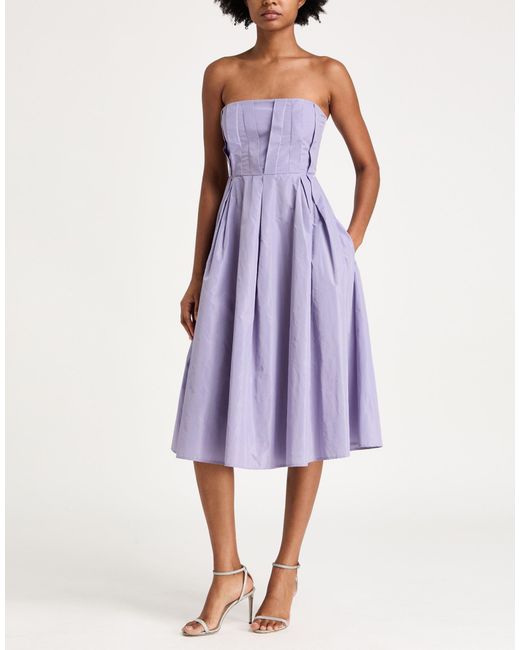 Suoli Purple Lilac Mini Dress Polyester