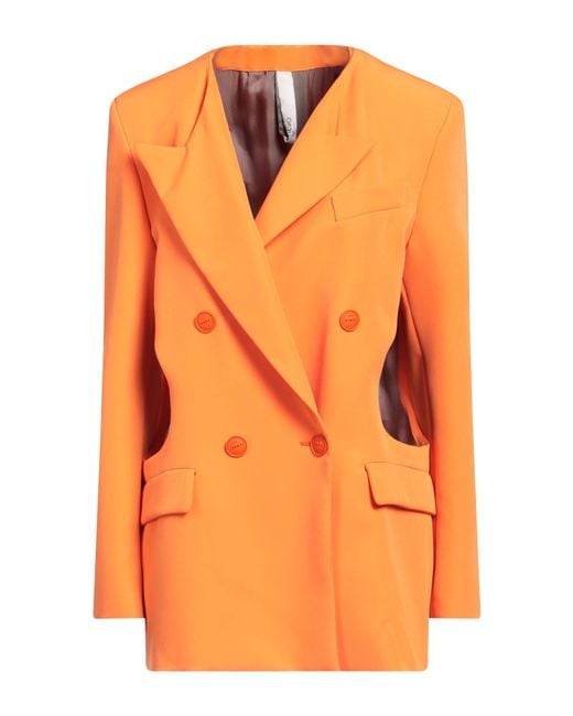 Hevò Orange Blazer Polyester, Elastane
