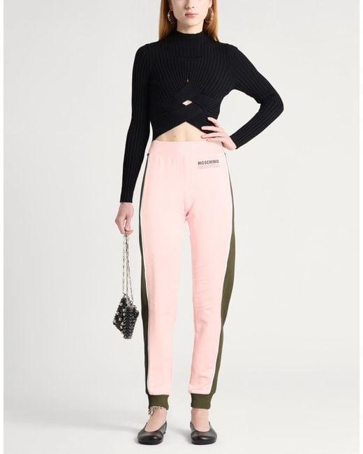 Moschino Pink Pants Cotton, Elastane