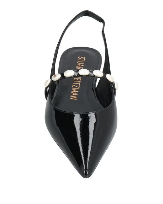 Stuart Weitzman Black Ballet Flats Leather