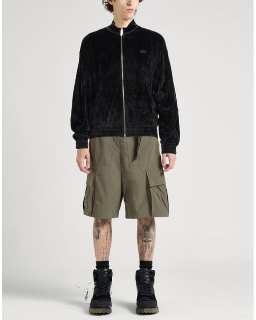 Gcds Black Sweatshirt Polyester, Elastane for men