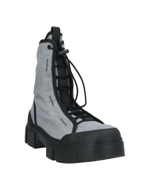 Vic Matié Black Ankle Boots Textile Fibers