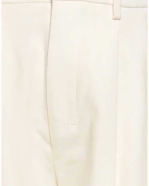 Dondup White Ivory Pants Virgin Wool, Elastane