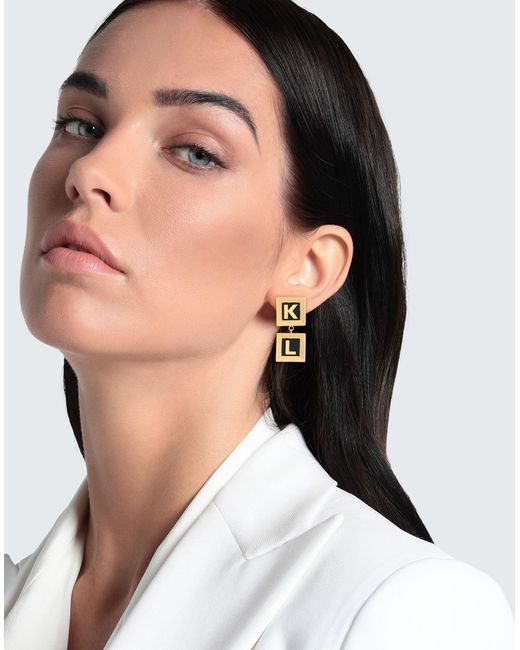 Karl Lagerfeld Metallic Earrings