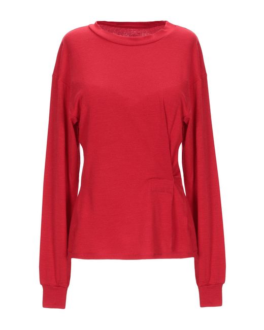 ..,merci T-shirt da donna di colore rosso ..,merci T-shirt da donna di colore rosso