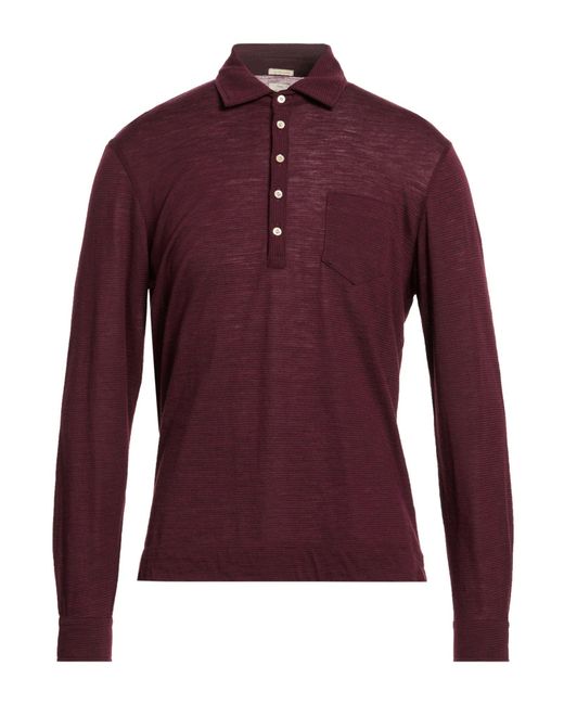 Massimo Alba Purple Polo Shirt Wool for men