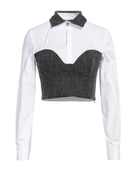 DIVEDIVINE Gray Top Polyester, Wool, Elastane