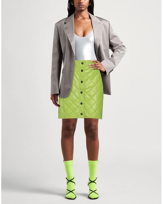 MSGM Green Mini Skirt