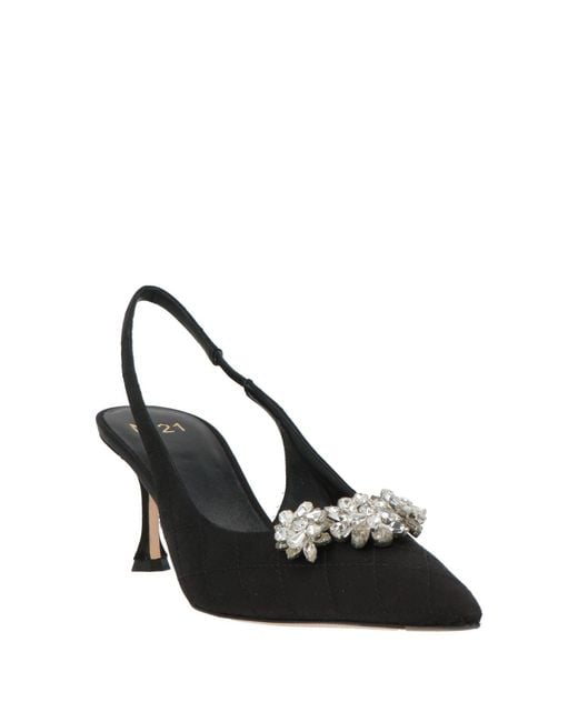 N°21 Black Pumps Textile Fibers