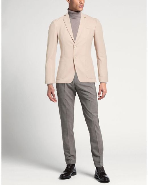 Havana & Co. Natural Blazer Polyester, Elastane for men