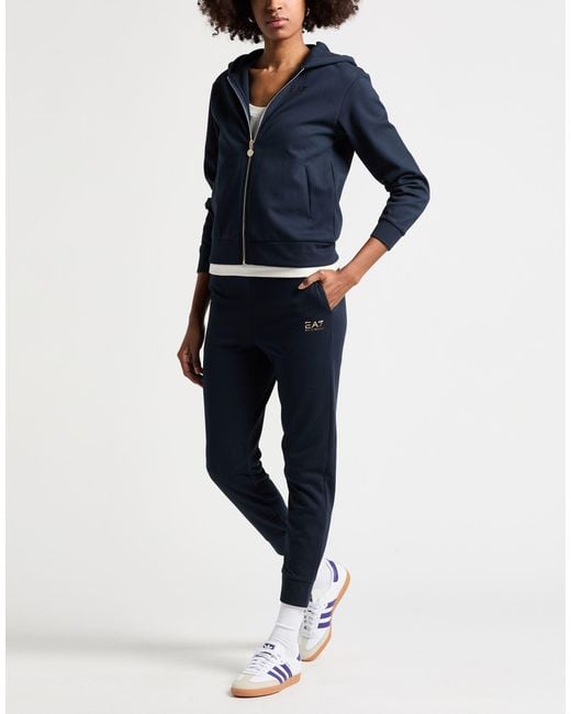 EA7 Blue Tracksuit Polyester, Cotton