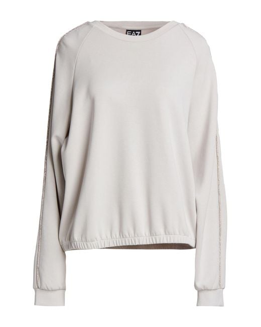 EA7 Gray Sweatshirt Modal, Polyester, Elastane
