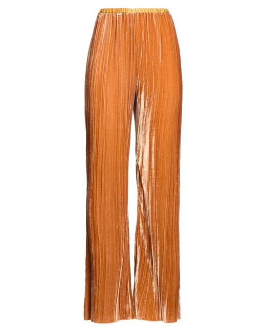 Forte_forte Orange Pants Viscose, Polyamide