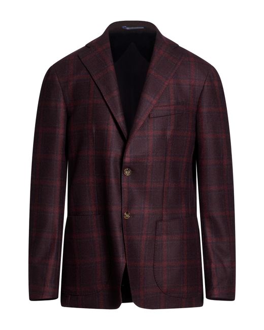 Barba Napoli Purple Blazer Virgin Wool, Cashmere for men
