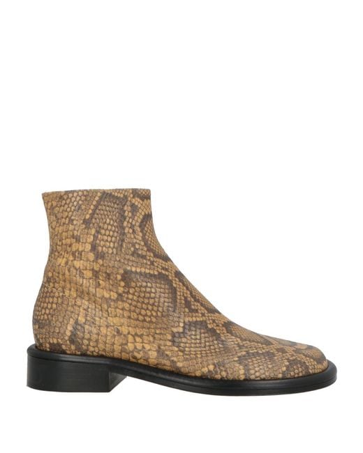 Proenza Schouler Brown Sand Ankle Boots Calfskin