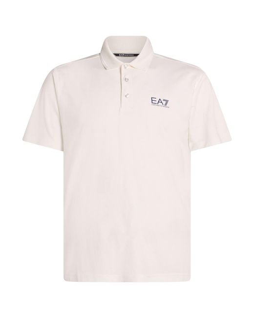 EA7 Pink Polo Shirt Viscose, Polyamide, Elastane for men