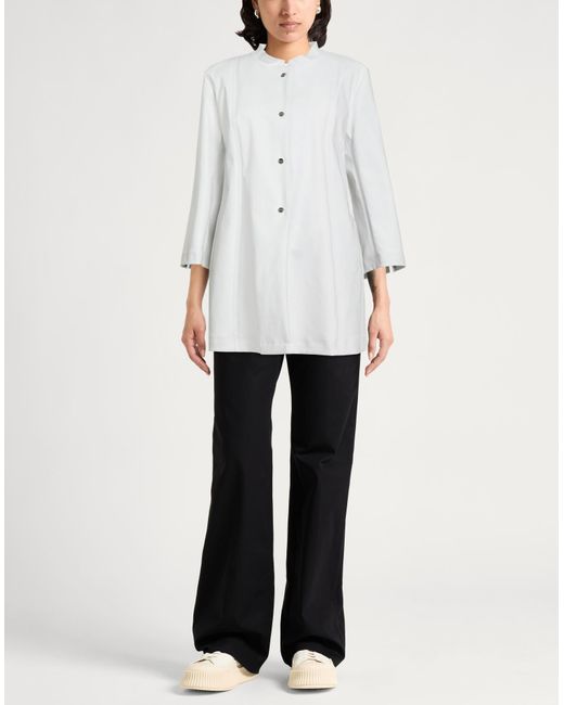 Herno White Overcoat & Trench Coat Cotton, Elastane