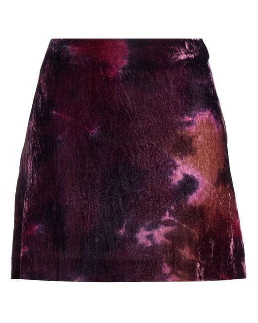 Roberto Collina Purple Mini Skirt Viscose, Polyamide