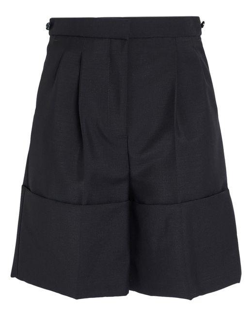 Burberry Blue Shorts & Bermuda Shorts Mohair Wool, Virgin Wool