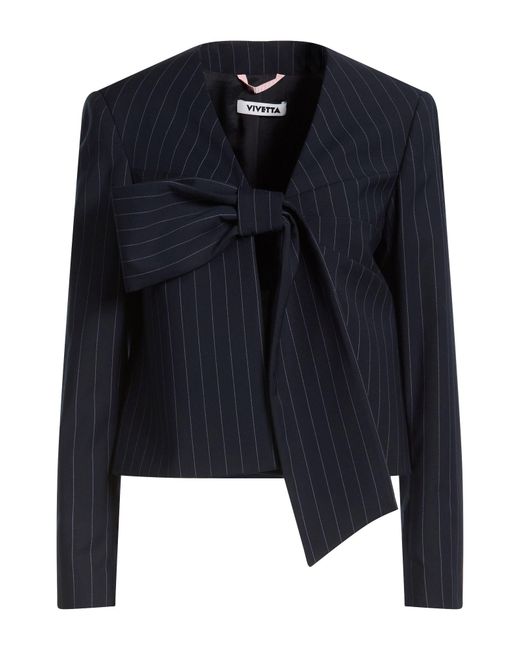 Vivetta Blue Jacket Polyester, Viscose, Elastane