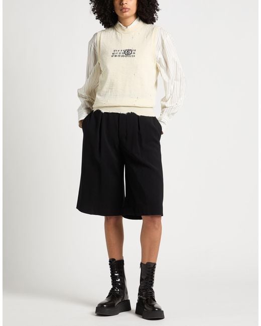 MM6 by Maison Margiela Natural Cream Sweater Virgin Wool