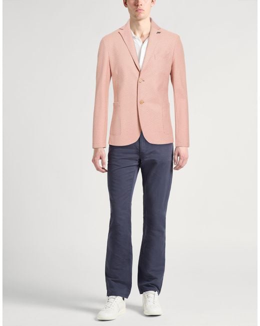 Bob Pink Blazer Cotton, Polyester, Elastane for men