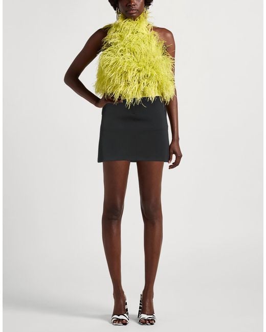 Pinko Black Mini Skirt Viscose, Polyamide, Elastane