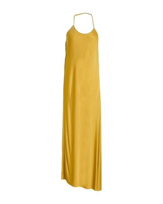Department 5 Yellow Mustard Maxi Dress Viscose