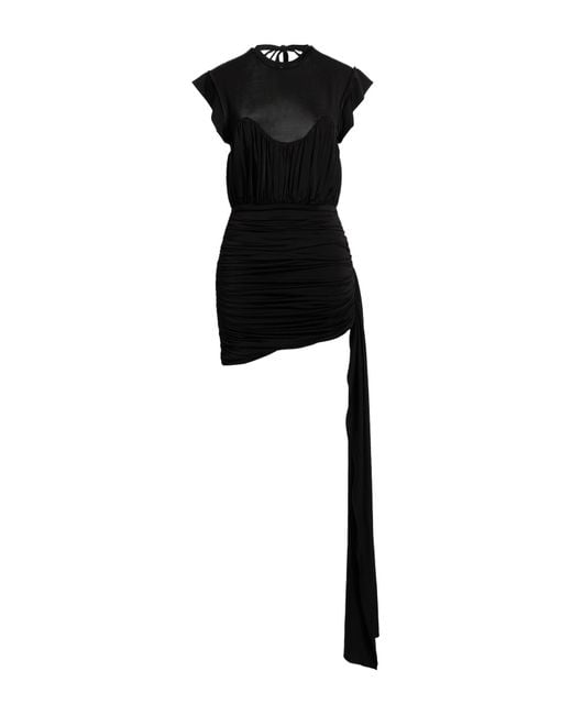 David Koma Black Mini Dress Acetate, Elastane