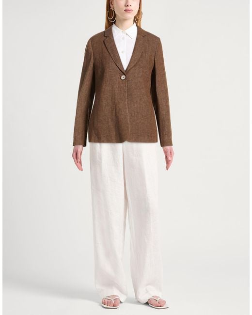 Maliparmi Brown Blazer Linen