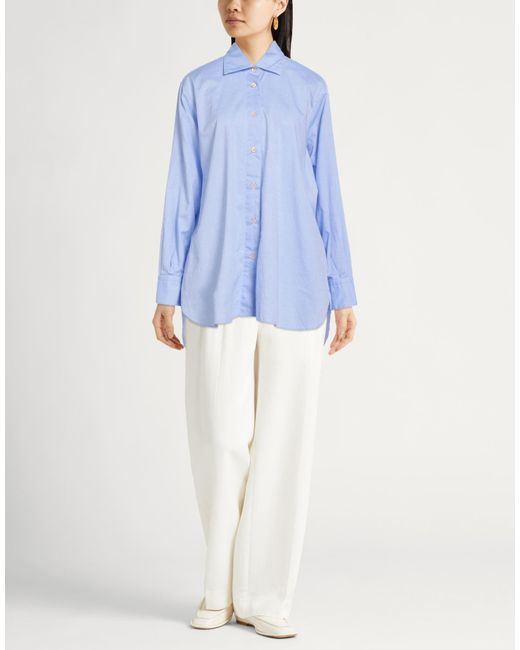 Massimo Alba Blue Azure Shirt Cotton