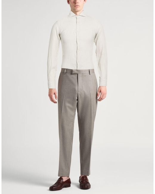 Fedeli White Shirt Linen for men