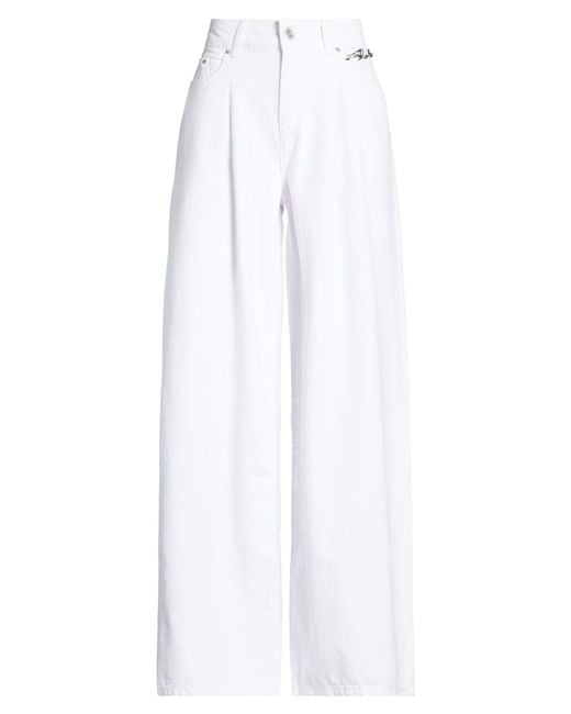 Karl Lagerfeld White Jeans Cotton, Lyocell