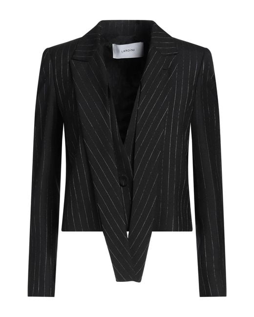 Lardini Black Blazer Wool, Polyester
