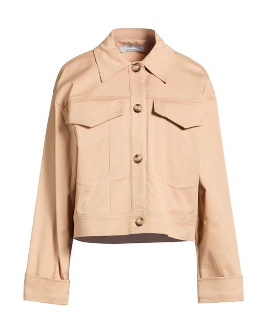 Kaos Natural Camel Jacket Cotton, Elastane