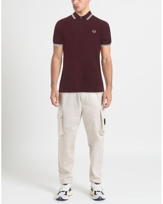 FRED PERRY x COMME des GARÇONS Red Polo Shirt for men